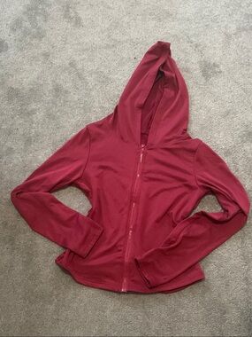 Women’s Full-Zip Hoodie Jacket in Wine Red